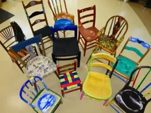 Art painted whimsical chairs