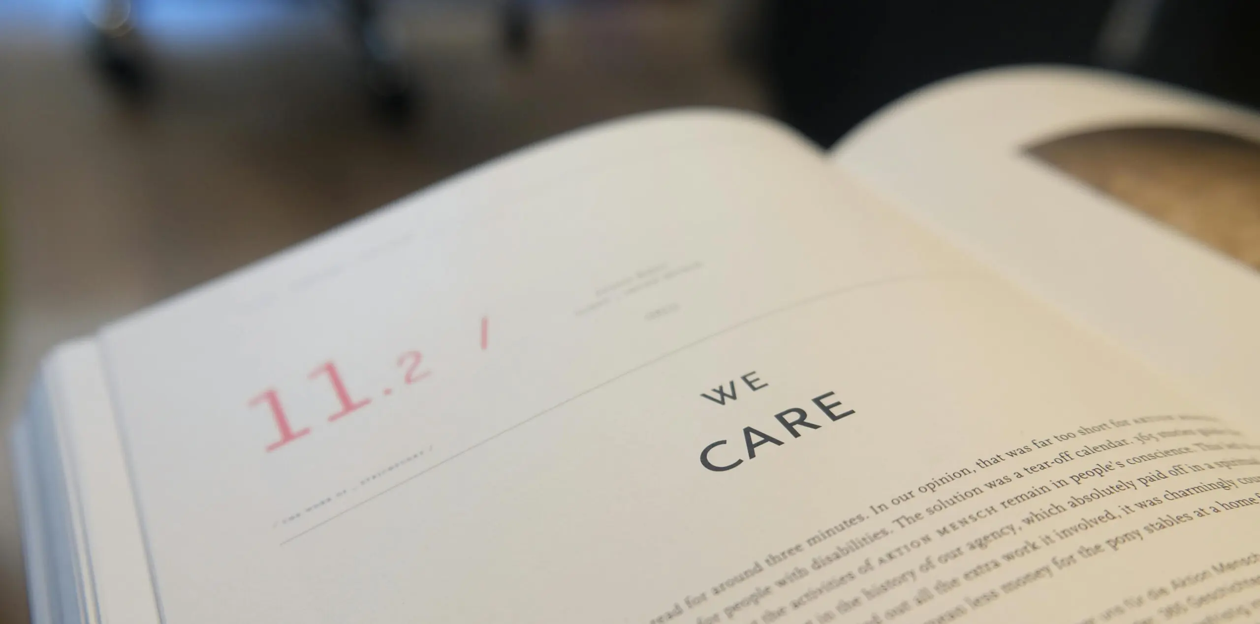 chapter of book entitled we care