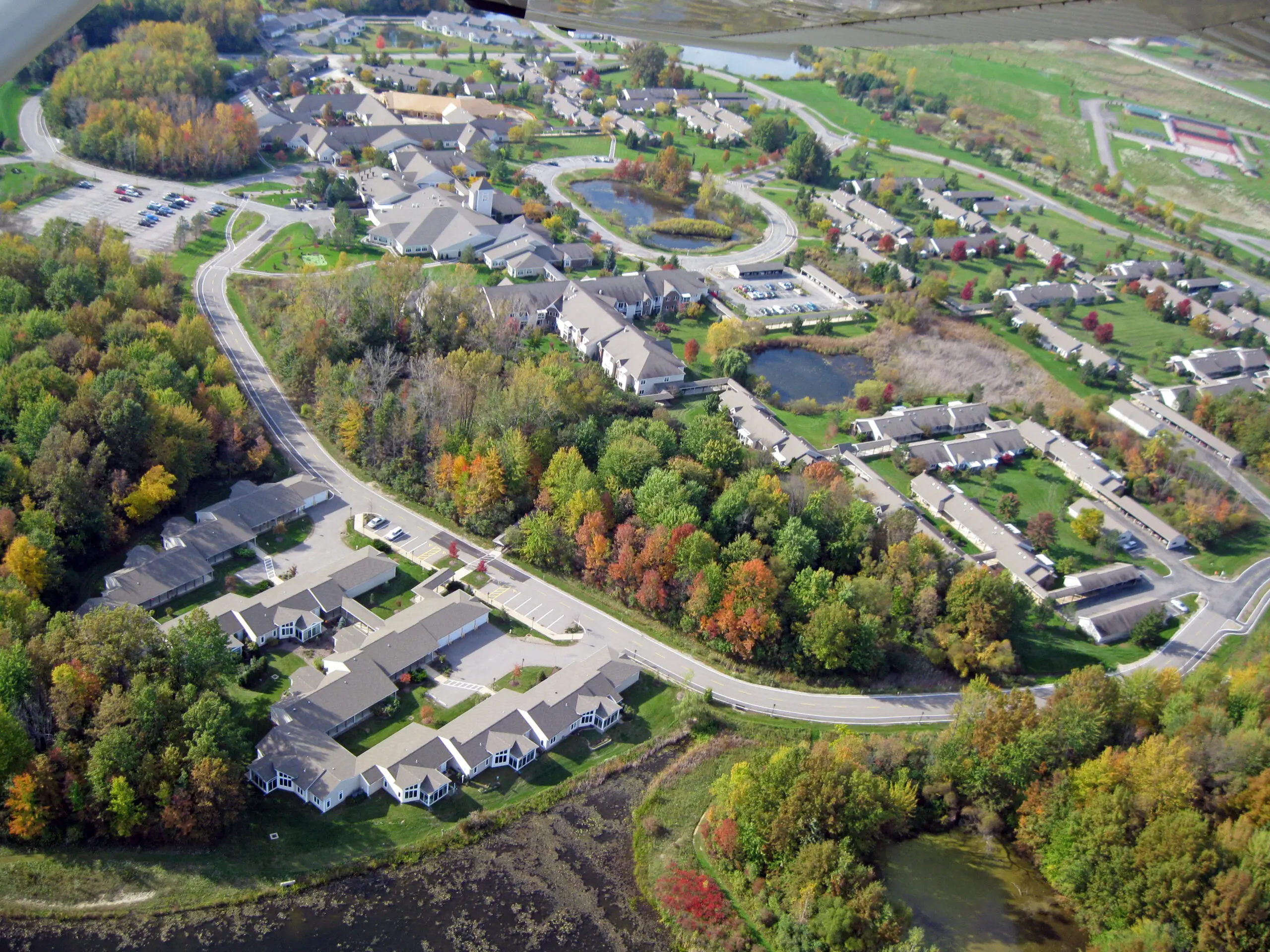 Kendal at Oberlin aerial photo of community