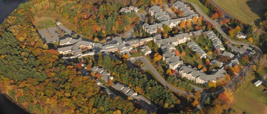 Aerial view of Kendal at Hanover life plan community