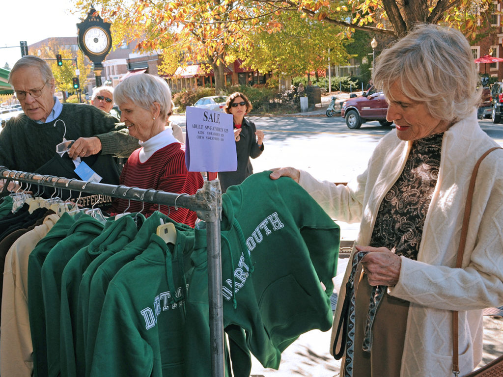 Kendal at Hanover residents shop for Dartmouth apparel