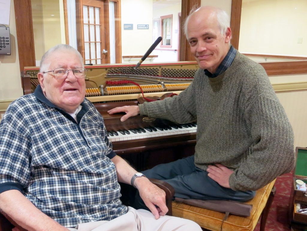 Pianist with audience of one