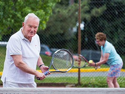 Resident tennis match