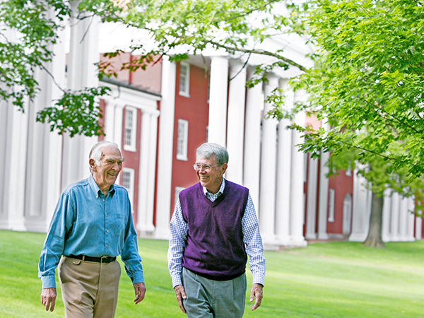 Residents walk at W&L campus