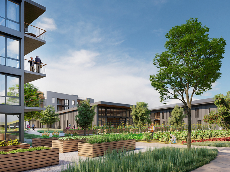 Enso Village balconies gardens architect's rendering