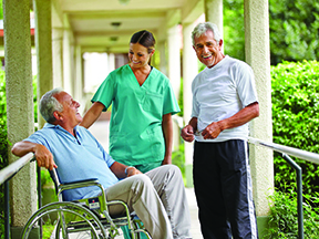 two male partners with nurse