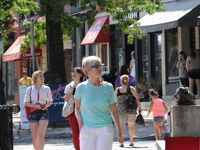 Lathrop resident in downtown Easthampton