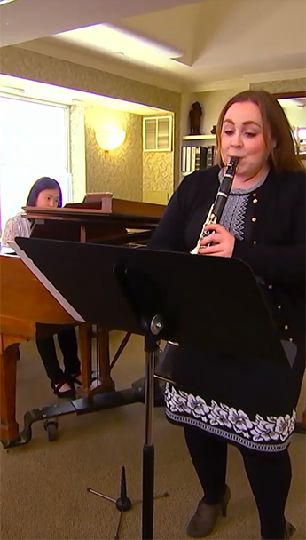 student musicians perform through Collington lifelong learning for seniors