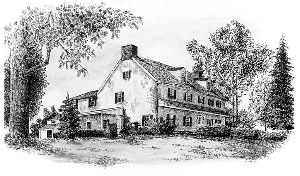 sketch of farmhouse