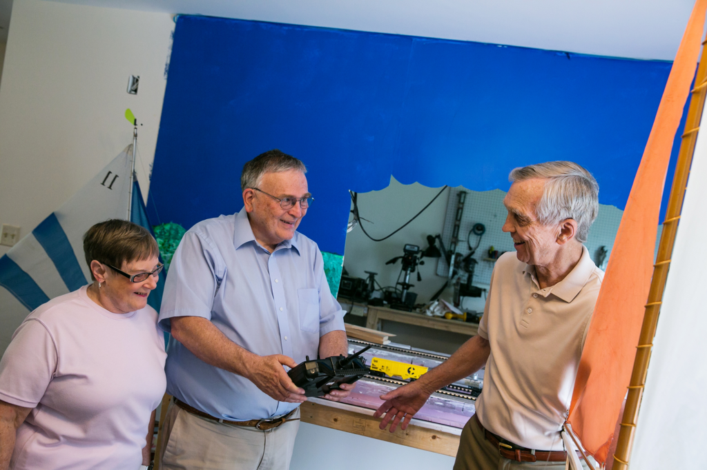 Kendal residents work on boat 