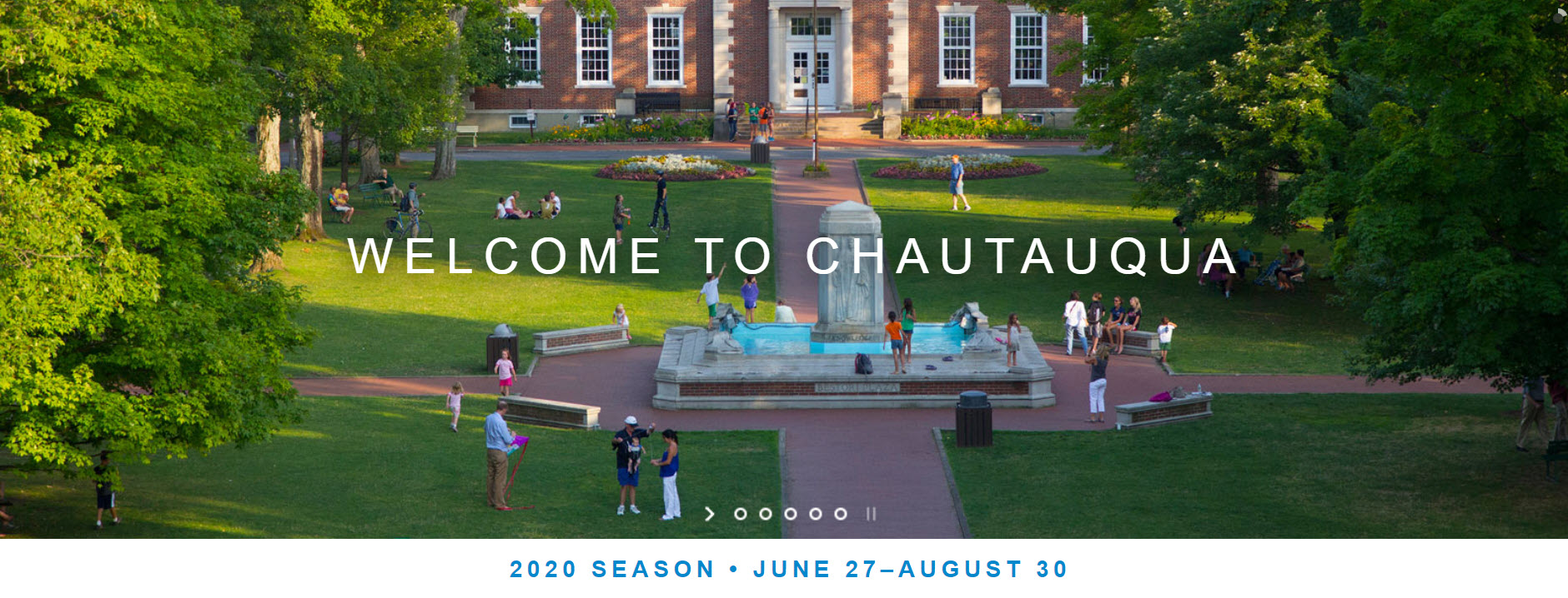 Chautauqua Institution. A unique mix of arts, lectures, interfaith worship & programs - Kendal