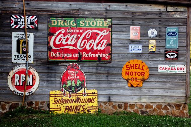 vintage metal signs