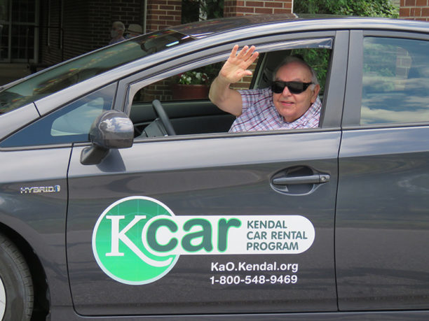 Senior living resident participates in sustainable car share program