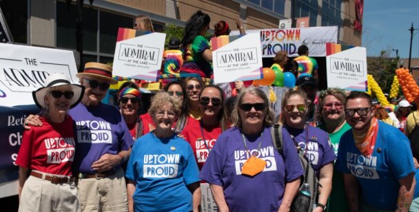 group at pride parade