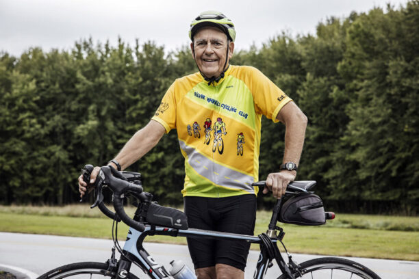 CCAH member posed with bike