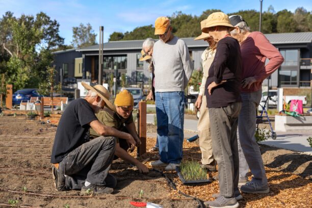 Group of people in garden