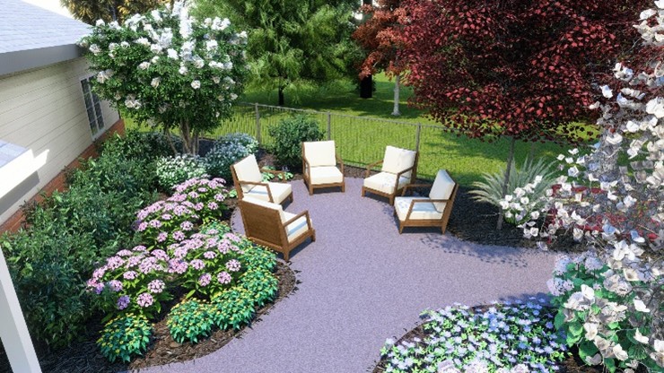 Barclay Friends garden rendering