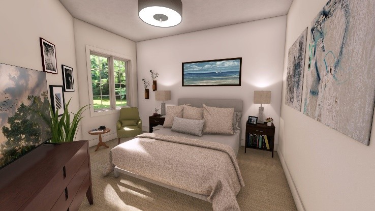 Barclay Friends bedroom rendering