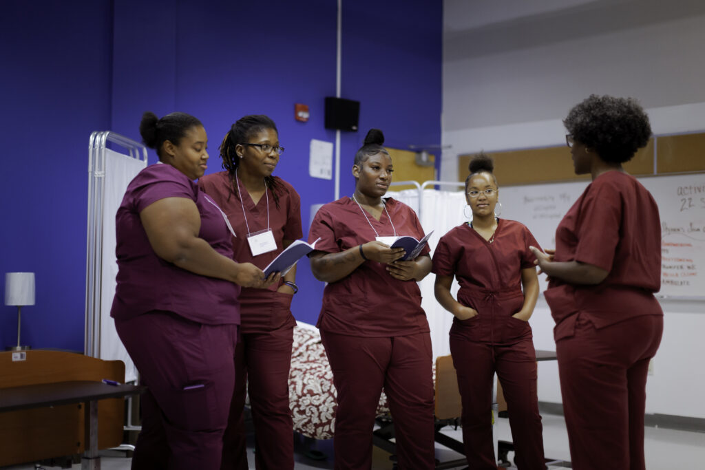 Students in healthcare setting