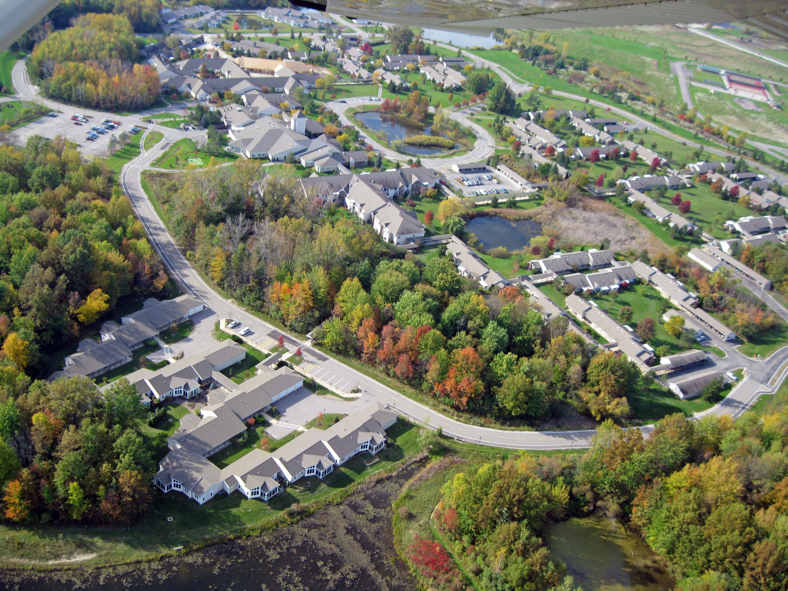 Kendal at Oberlin aerial photo of community